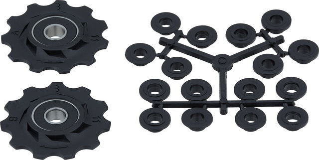 Bbb cycling derailleurwieltjes shimano, campagnolo sram - 9-speed, 10-speed, 11-speed, 12-speed - duurzaam - zwart - 11t - rollerboys bdp-02