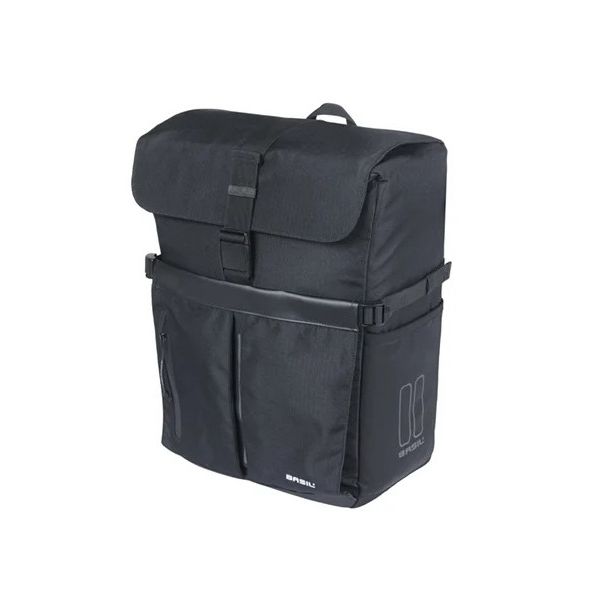 Basil Move MIK Fahrradtasche mit Nieten, 14 Liter, 14 x 24 x 34 cm, schwarz
