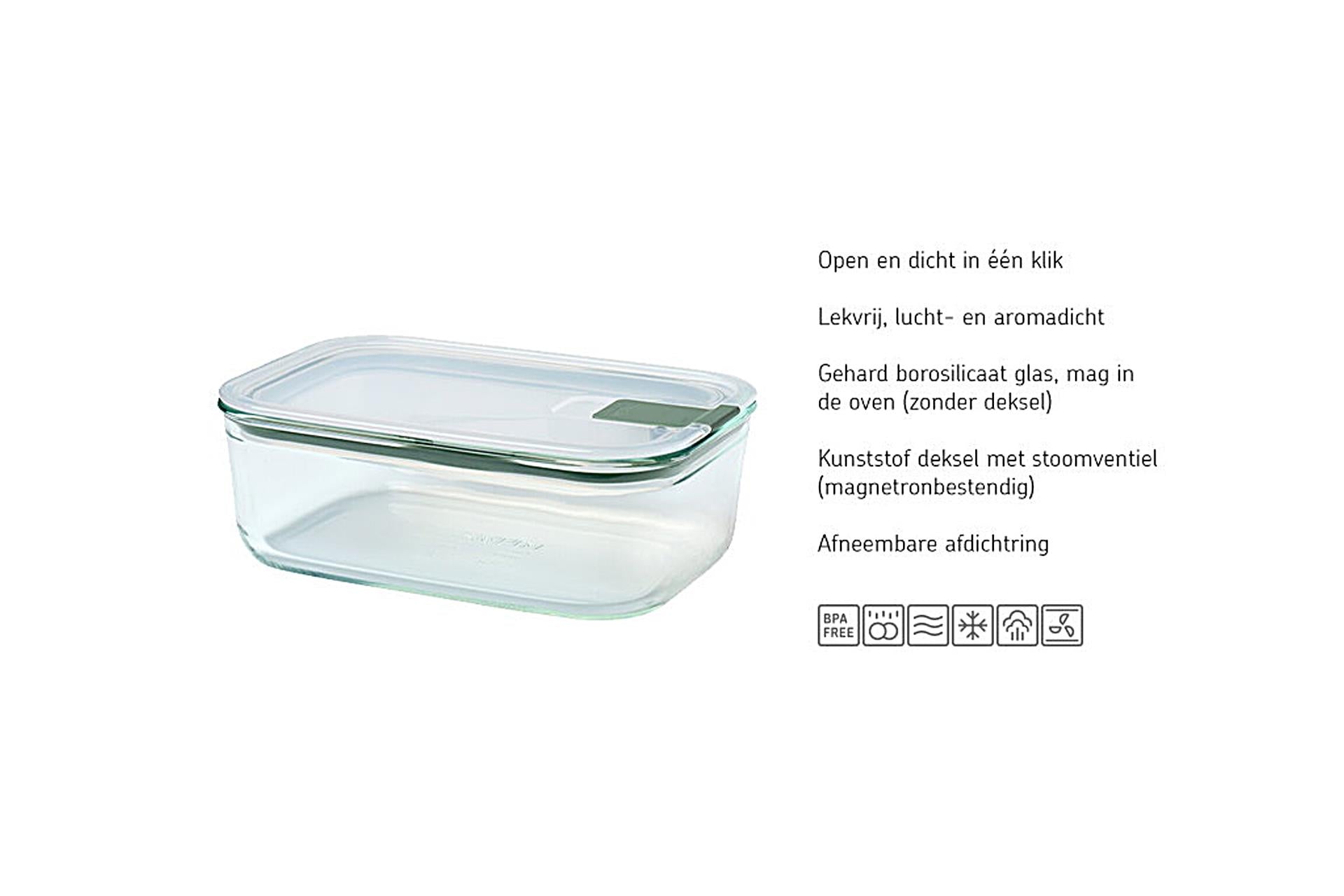Mepal vershouddoos easyclip glas 2250ml