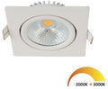 Enzo ecodim led inbouwspot 5w dimtowarm 85mm 36gr vierkant verstelbaar wit - led4750