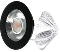 Enzo ecodim led meubelspot 3w 2700k 62mm rond zwart - led4905