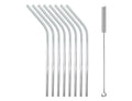 Ecoluba metalen rietjes gebogen - 8 stuks