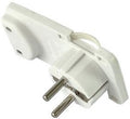 Enzo edm randaarde stekker haaks plat wit - 6141350