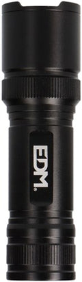 Enzo edm zwarte tactische led-zaklamp, aluminium, met zoom, 3 x aaa-batterijen (meegeleverd), 150 lumen