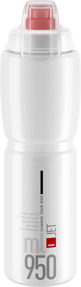 Elite jet plus drinking bottle 950ml | transparent red
