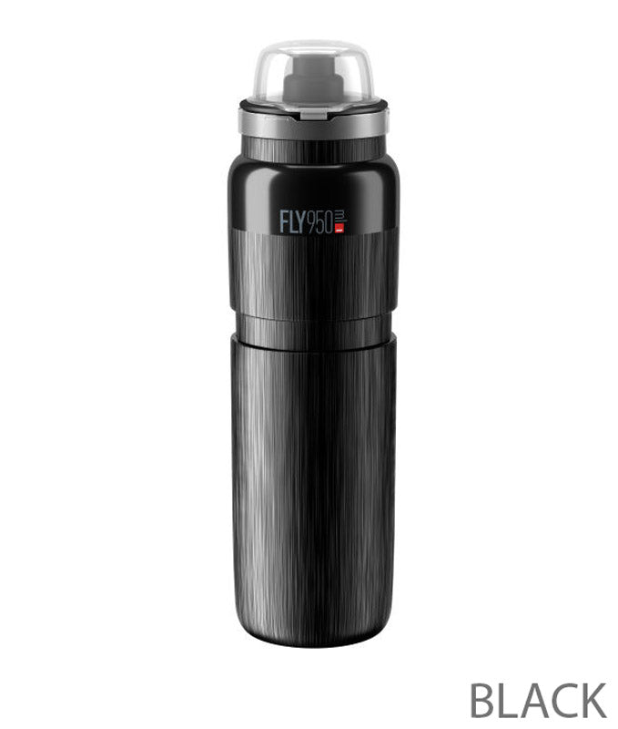 Elite bottle with protective cap fly mtb tex grey 950ml