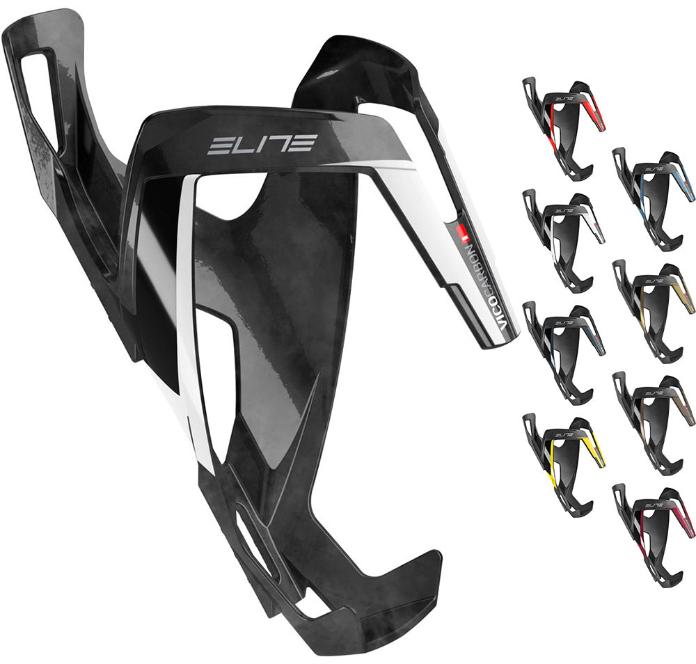 Elite vico carbon bottle cage | black white matte