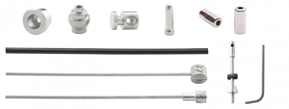 remkabel set voor trommelrem 1350 1000 mm zwart zilver