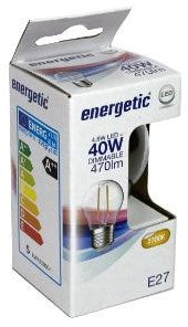 Enzo energetic led kogel e27 4,2-40w 2700k filament helder dimbaar - 2720270