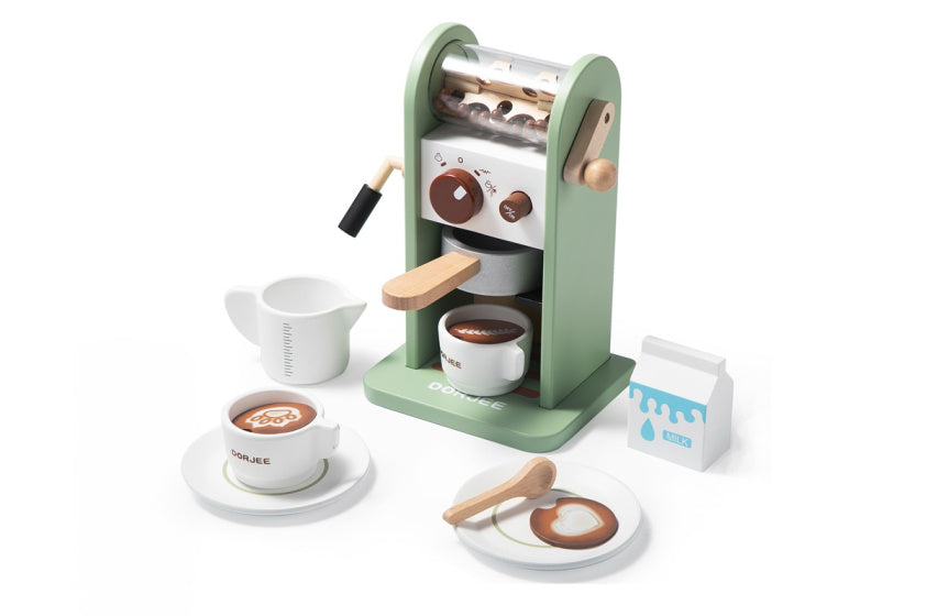 Kaffeemaschine aus Holz, 14-teilig
