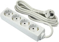 Enzo entac tcd ra 4-voudig 5meter snoer wit