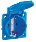 Enzo abl inbouw stopcontact ip54 blauw met klepje 4681098