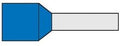 Enzo adereindhuls geisoleerd 2,5x8 blauw 4421050