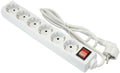 Enzo entac tcd ra 6-voudig 1.5meter snoer met schakelaar wit 6872010