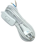 Enzo eurosnoer 2x0,75 schakelaar wit 2 meter 1065200