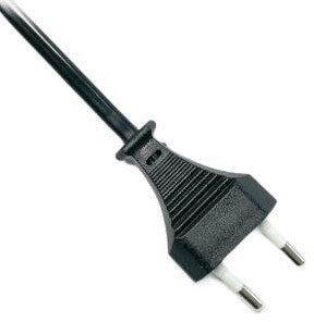 Enzo eurosnoer 2x0,75 zwart 2 meter 1065520