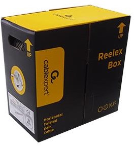 Enzo gembird utp cat5e 4x2 awg24 305m grijs massief - 1381532