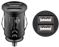 Enzo mobilize usb autolader 2400ma zwart + usb-c kabel 1m 9540128