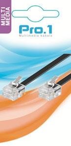 Enzo pro-1 modulair 6p4c naar 6p4c zwart 3.0 meter 9297015