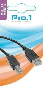Enzo pro-1 usb kabel a-male -> b-male 1,8 meter 9280200