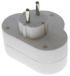 Enzo randaarde stekkeradapter dubbel schakelaar 6140885