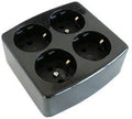 Enzo tafelcontactdoos ra 4v vierkant zwart pq 6871920