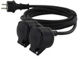 Enzo verlengsnoer pvc zwart 3x1qmm 3 meter 1167140