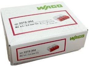 Enzo wago lasklem 4x0,5-2,5mm transrood ds100 4047225