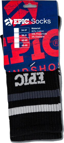 Sportsocken schwarz Größe 34/37