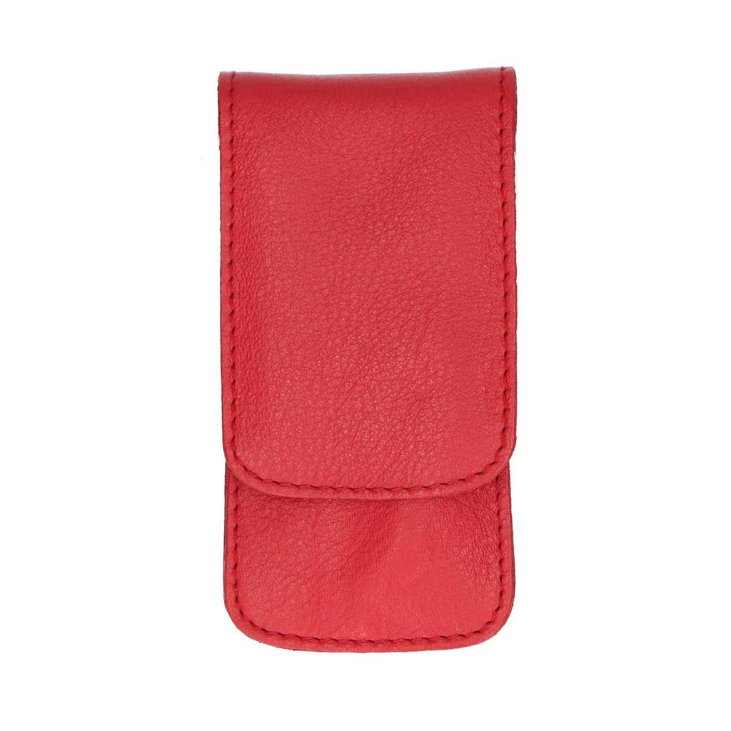 Erbe solingen 3-delige manicure etui met drukknoopsluiting rood (erbe9014)