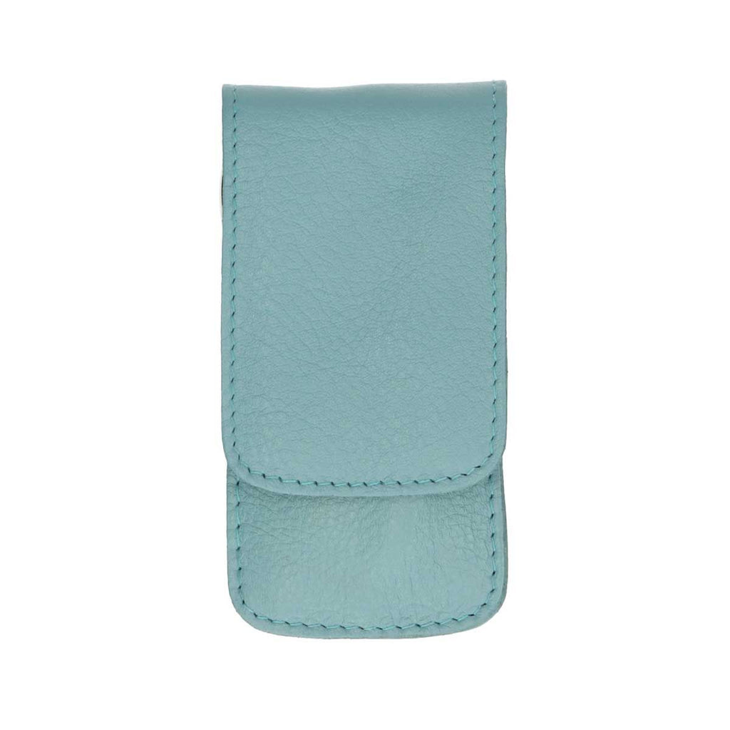 Erbe solingen 3-delige manicure etui met drukknoopsluiting lichtblauw (erbe9203)