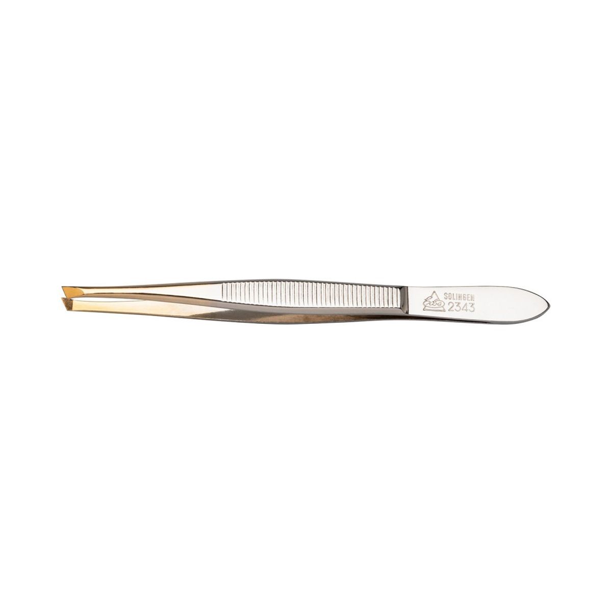 Erbe solingen pincet schuin smal verguld 9cm (erbe92343)