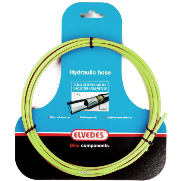 Elvedes Hydraulikschlauch mit PTFE-Auskleidung und Kevlar-Schutz - grün (3 Meter auf der Karte)