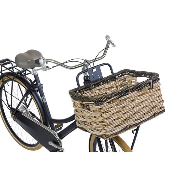 Basil Dijon Fahrradkorb L 36 x 49 x 27 cm - grau schwarz