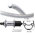 Kgs Hinterrad 28 Zoll (622) Felge silber Kassette 8-10-fach Ausfallende