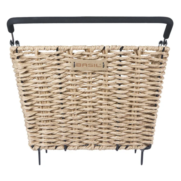 Fahrradkorb Basil Cento Rattanoptik Multisystem 40 x 25 x 12 cm - Seegras