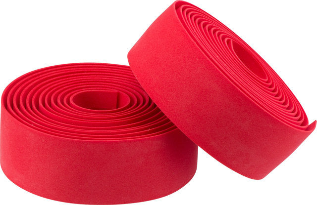 Bbb cycling stuurlint racefiets - zelfklevend stuurtape met stretch materiaal - antislip - lengte: 200cm - dikte: 2mm - inclusief stuurdoppen - rood - raceribbon bht-01