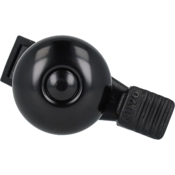 Simson Mini-Fahrradklingel mit 32-mm-Flexbandbefestigung, schwarz