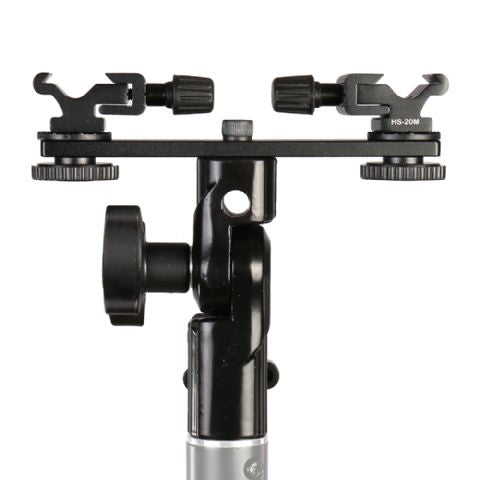 Falcon eyes twin mount tilting bracket + 2 x flitsschoen cld-14a