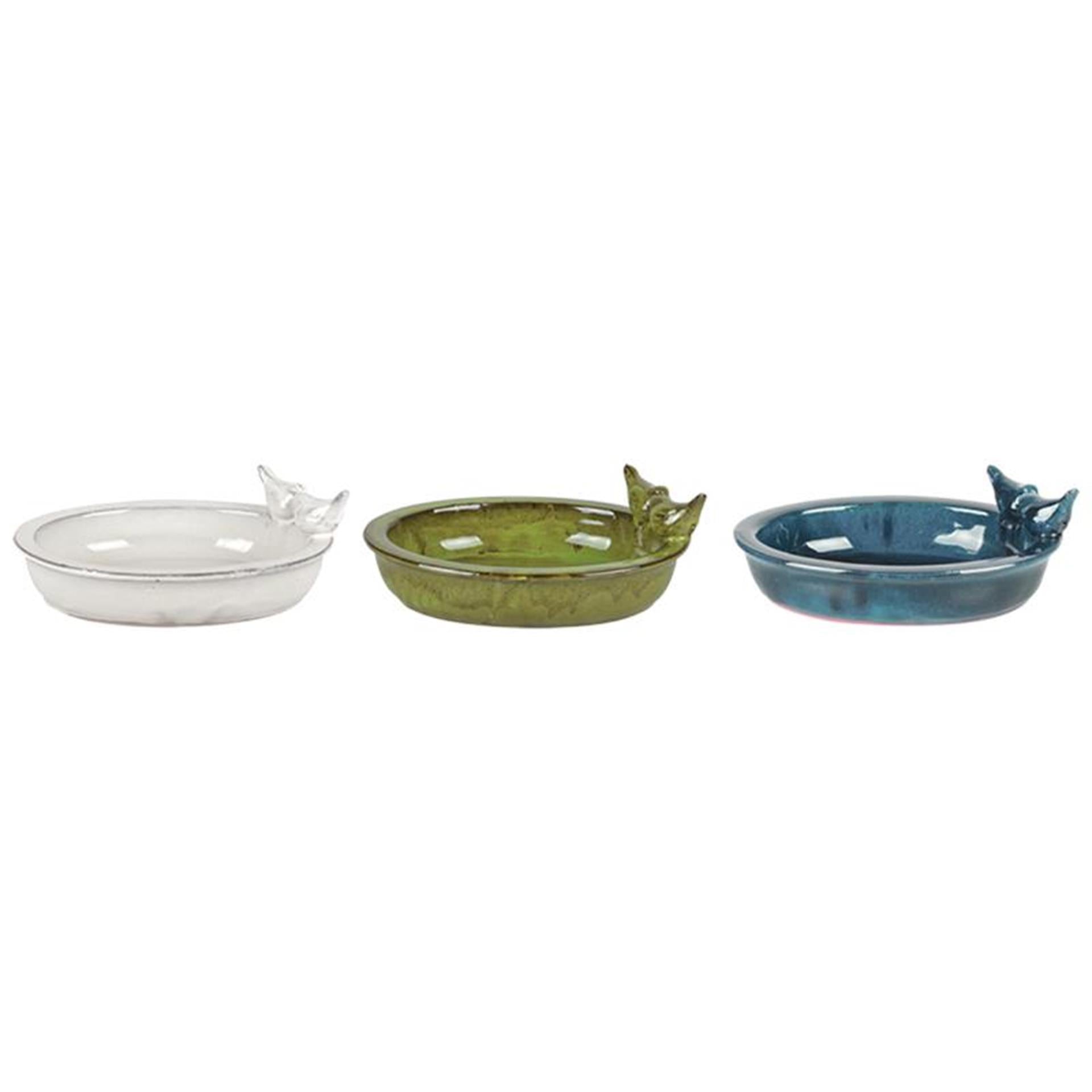 Esschert design keramiek ovaal vogelbad