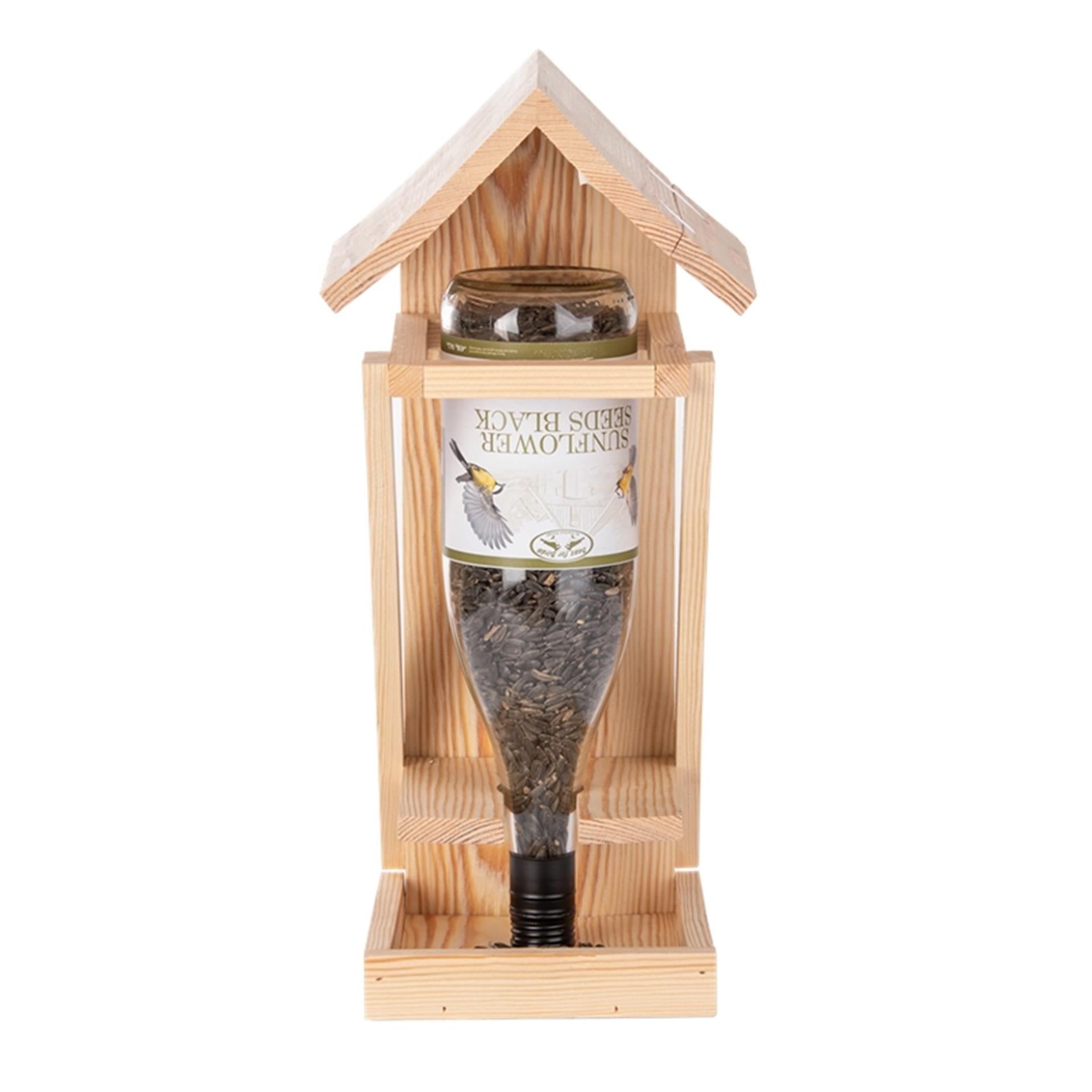 Esschert design wijnfles voederhouder 17x18,5xh41,5cm (exclusief fles!!)