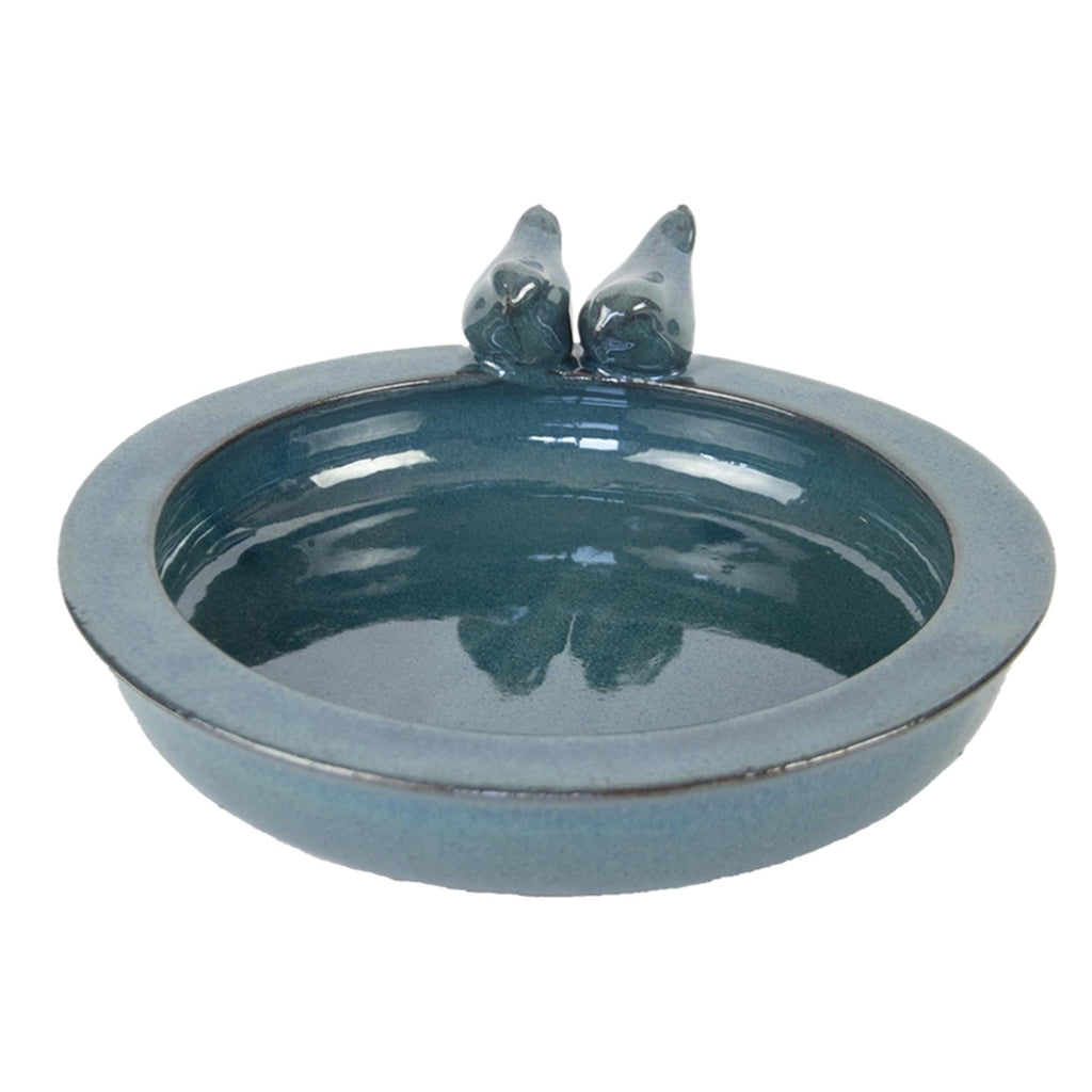 Esschert design vogelbad keramiek petrol