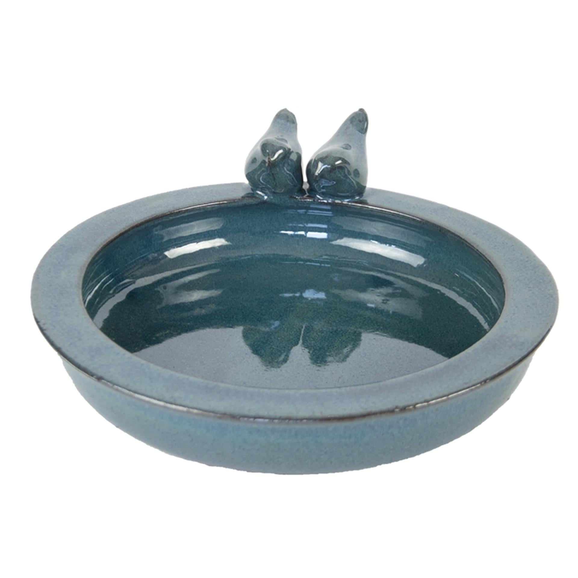 Esschert design vogelbad keramiek petrol