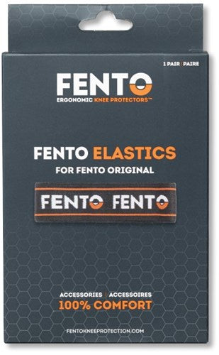Fento kniebeschermer set elastieken original 053 | zwart - 896721