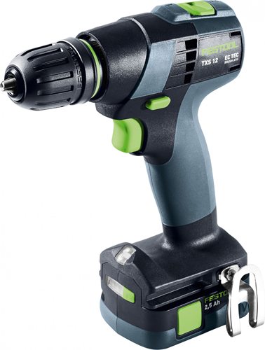 Festool txs 12 2,5-plus | accu-schroefboormachine 12v in koffer (2x 2.5ah accu + lader) - 576873