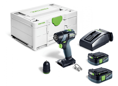 Festool txs 12 2,5-plus | accu-schroefboormachine 12v in koffer (2x 2.5ah accu + lader) - 576873