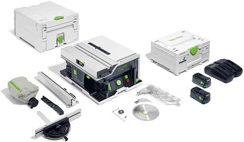 Festool csc sys 50 ebi-plus | accu tafelcirkelzaag 2x18v in systainer (2x 5.0ah accu + tcl 6 duo snellader) - 577374