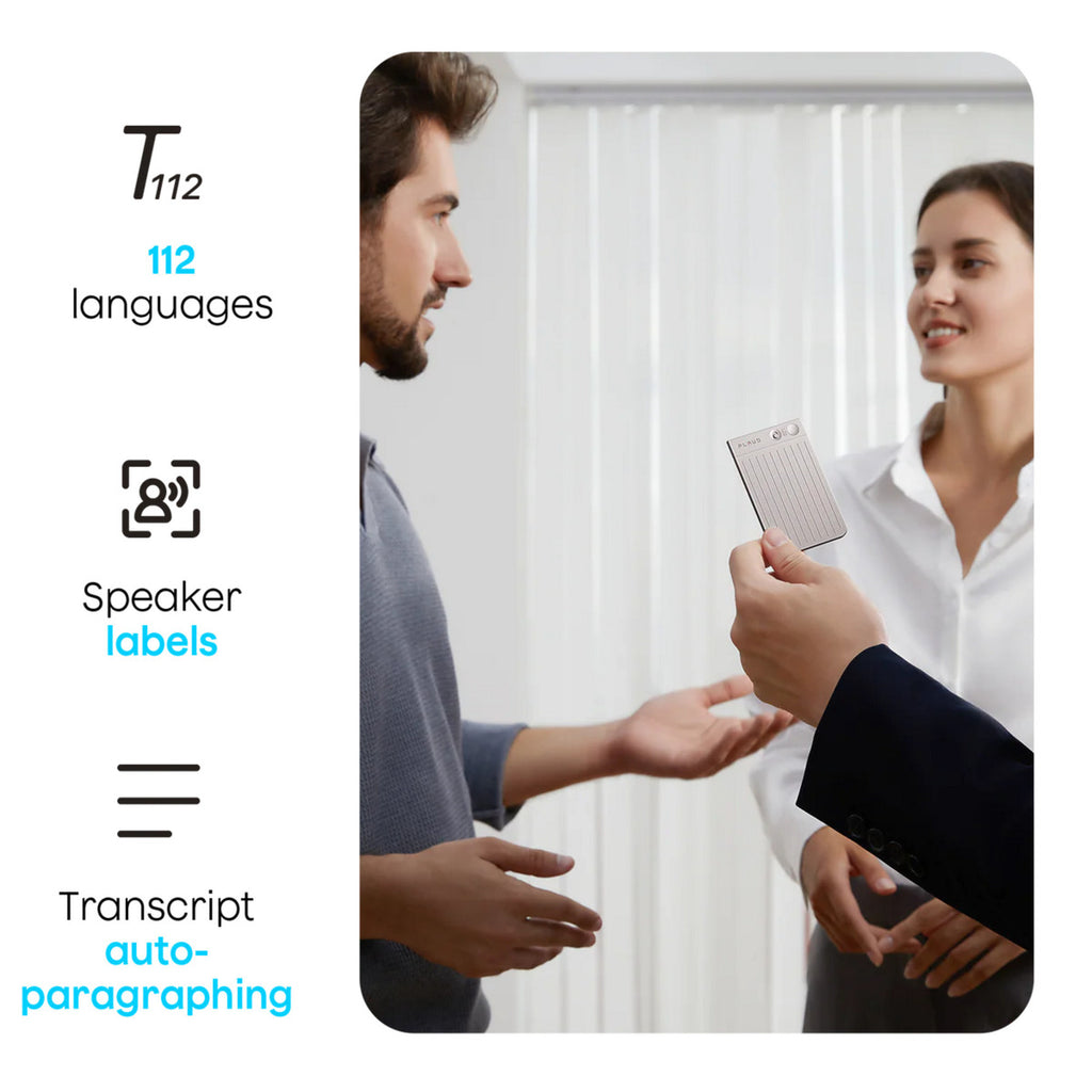 Plaud note dicteerapparaat (zwart, 64 gb, bluetooth (ble 5.2), wi-fi (2.4ghz))