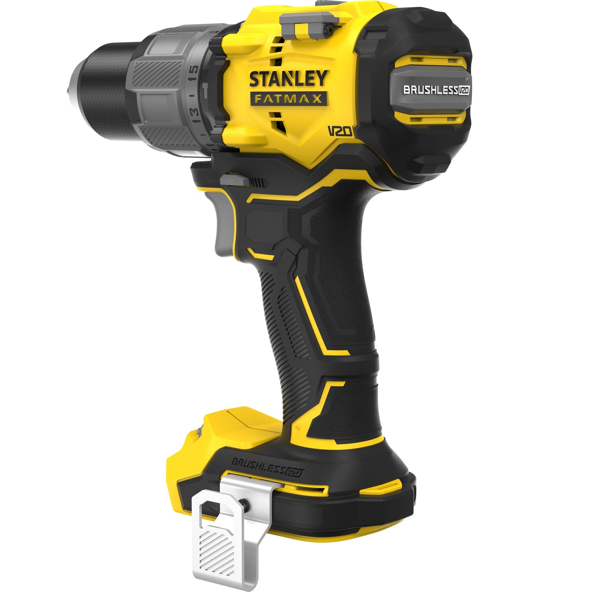Stanley fatmax v20 18v borstelloze schroefklopboormachine (geel zwart, accu en oplader niet inbegrepen)