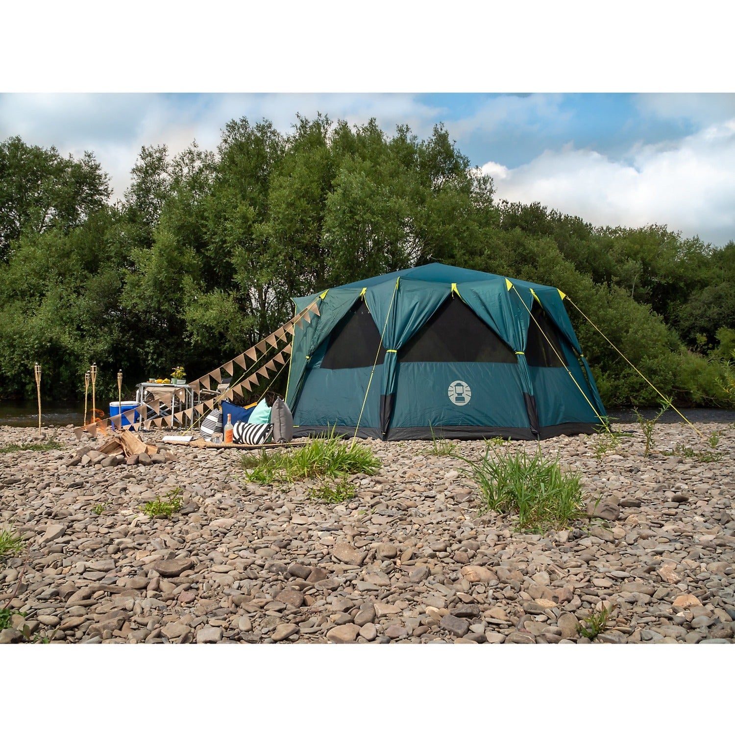 Coleman octagon blackout tent (donkergroen)
